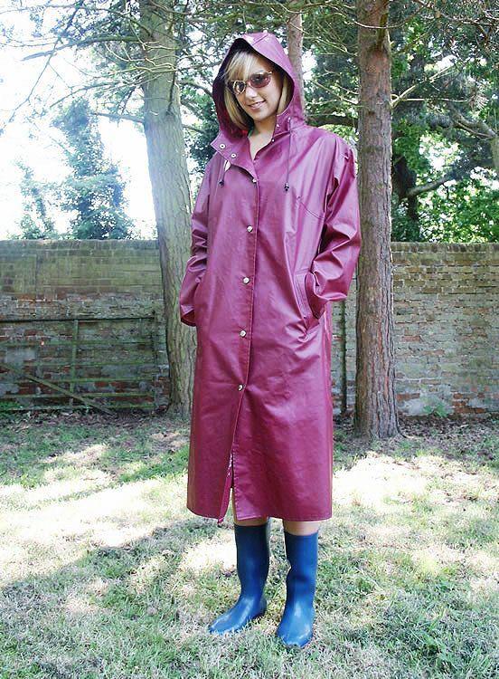 Mature Vintage Raincoat - Vintage Plastic Raincoat Bondage | BDSM Fetish